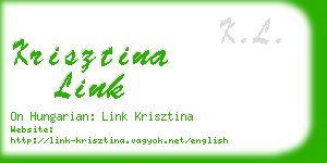 krisztina link business card